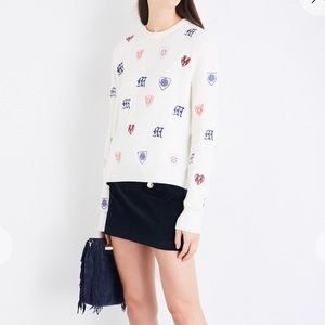 MAJE - Martela embroidered knitted sweater